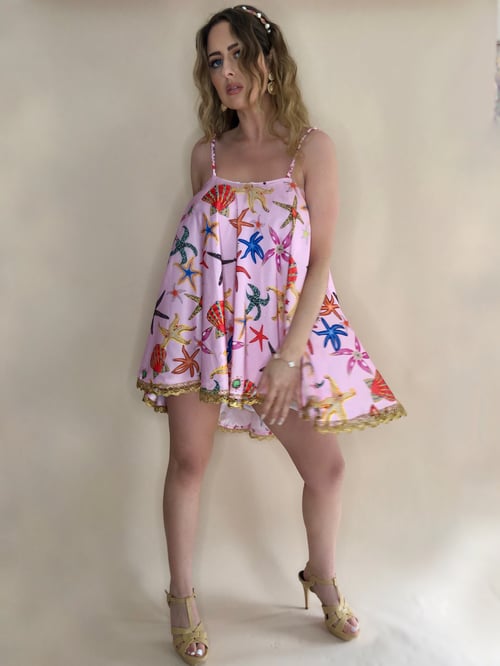 Image of Pink Starfish Swing Dress