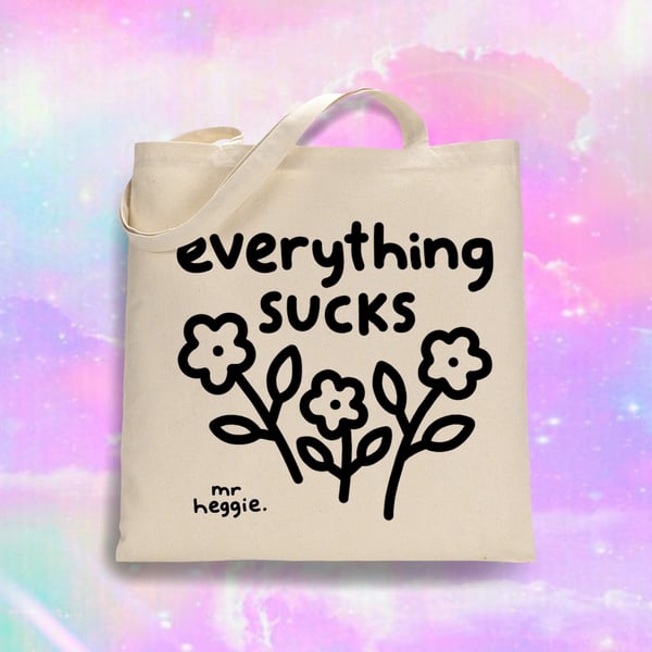 Image of The everything sucks tote bag