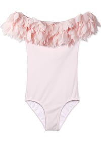 Draped Feather Swimsuit