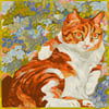 Digital Pet portrait commission with botanical background