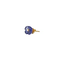 Image 3 of Blue Sapphire Pansy Stud Earring