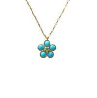 Image 1 of Turquoise Daisy Necklace