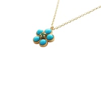 Image 2 of Turquoise Daisy Necklace