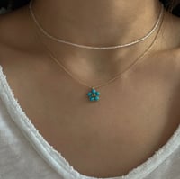Image 4 of Turquoise Daisy Necklace