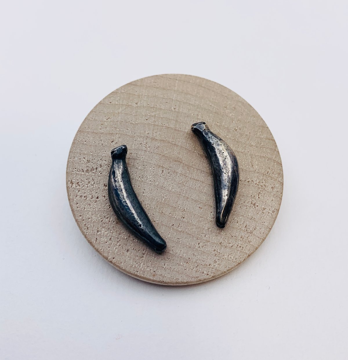 Silver Banana Earrings by Kelly Draper