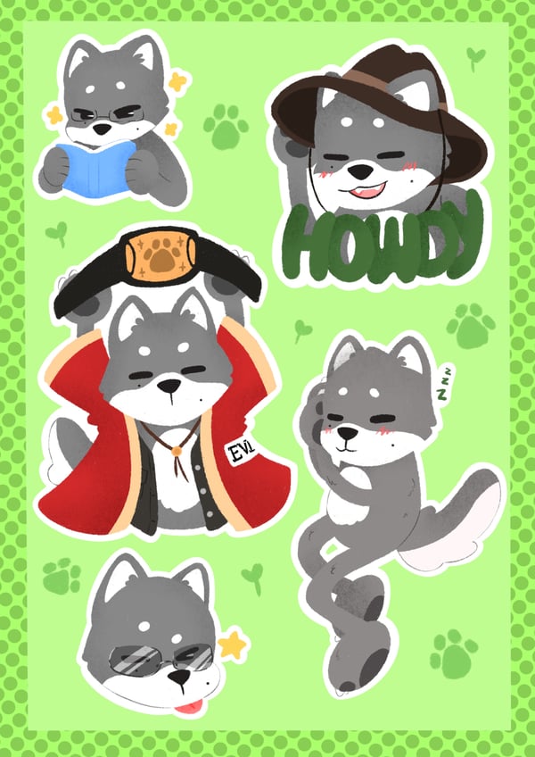 Image of Mingi Wolf - Sticker Sheet