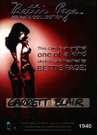 Image 2 of BETTIE PAGE PC Sketch Card - 'Alien'