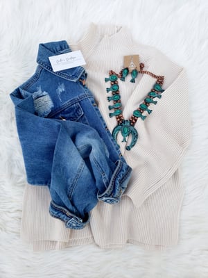 Image of Crop Denim Jacket 