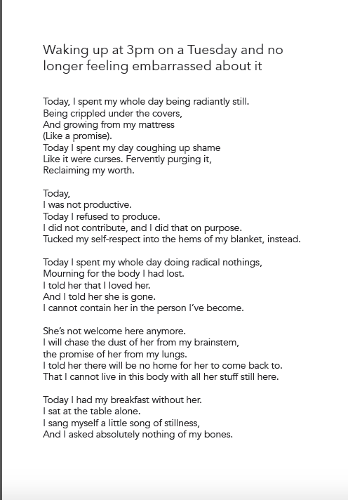 Image of My Body is a Resource I am Willing to Expend by Katie (Tom) Walters