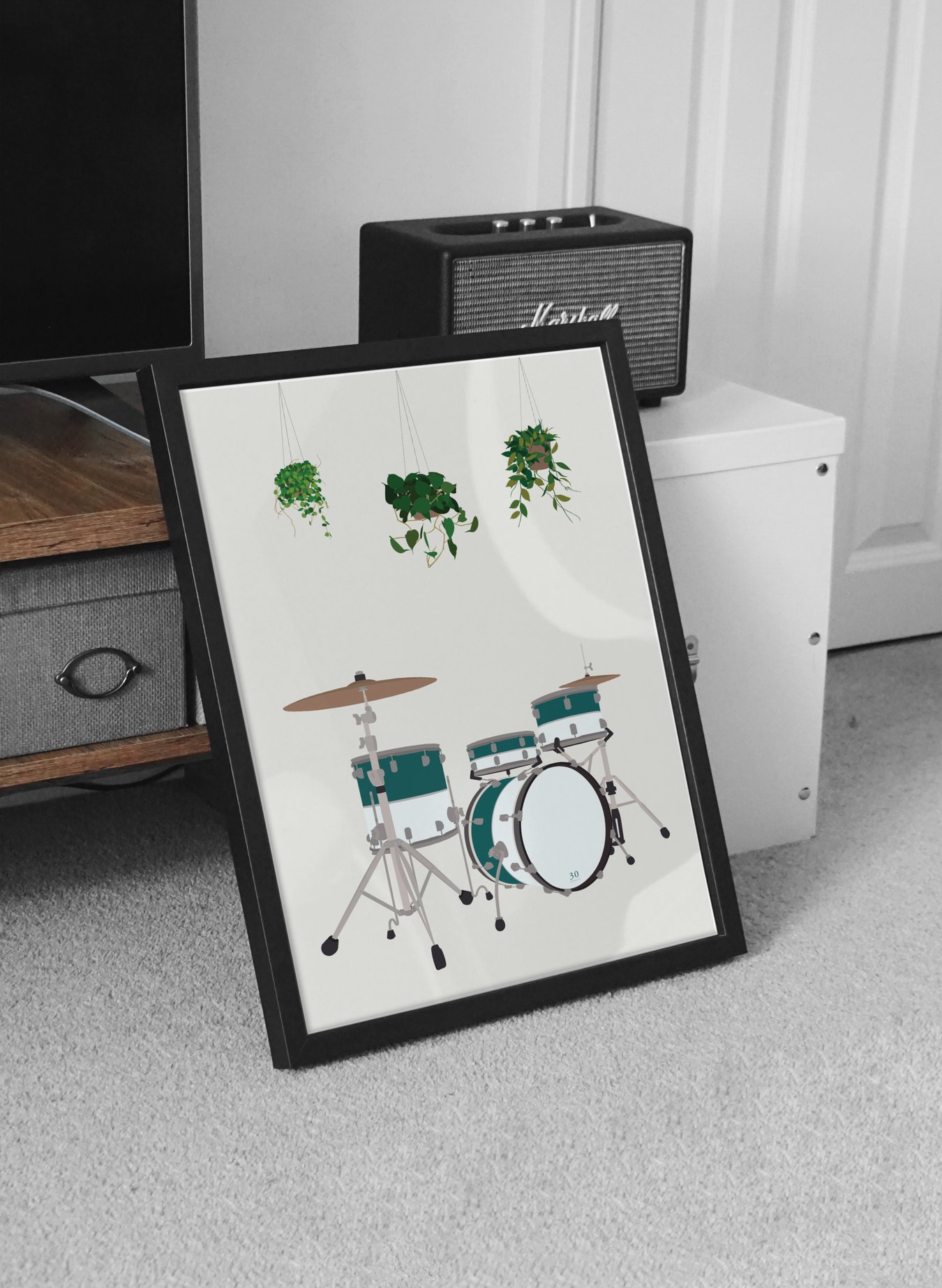 Image of Drum Kit Houseplant Print