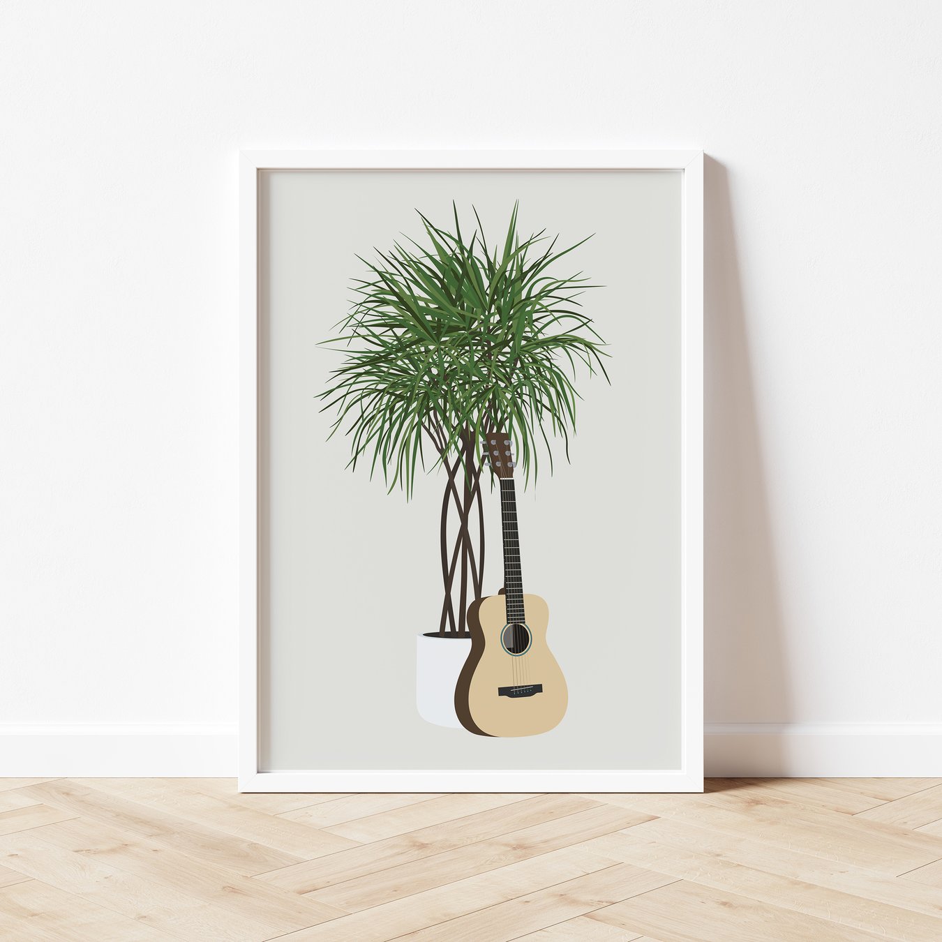 Image of Acoustic Guitar Houseplant Print