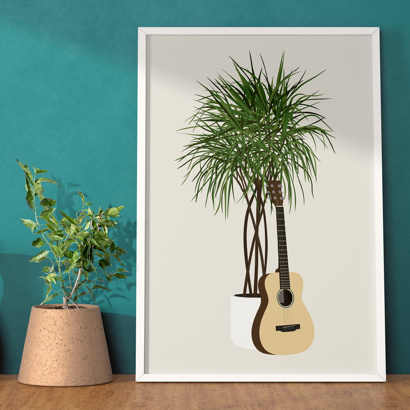 Image of Acoustic Guitar Houseplant Print