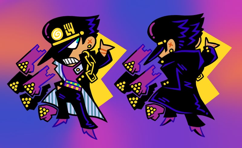 Image of Jotaro Kujo - 2'' Acrylic Keychain (double sided)