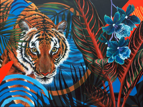 Image of 'Tiger in the Water' Giclee Print