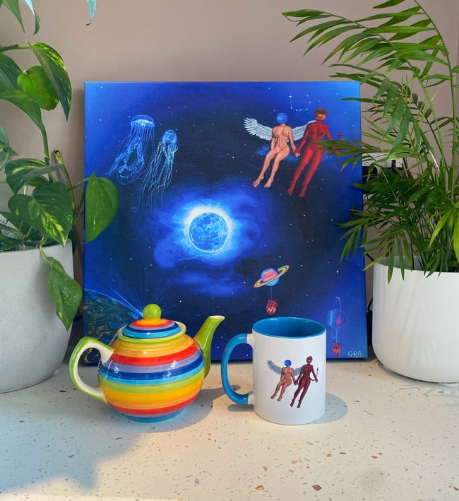 Once in a blue moon canvas