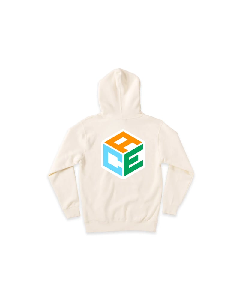 Image of ACE CUBE Pullover Hoodie - CREAM