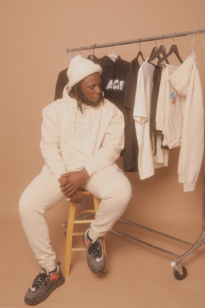 Image of ACE CUBE Pullover Hoodie - CREAM