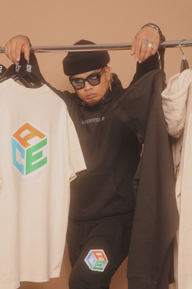 Image of ACE CUBE Pullover Hoodie - BLACK