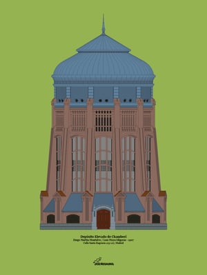 Depósito Elevado de Chamberí (fondo color)