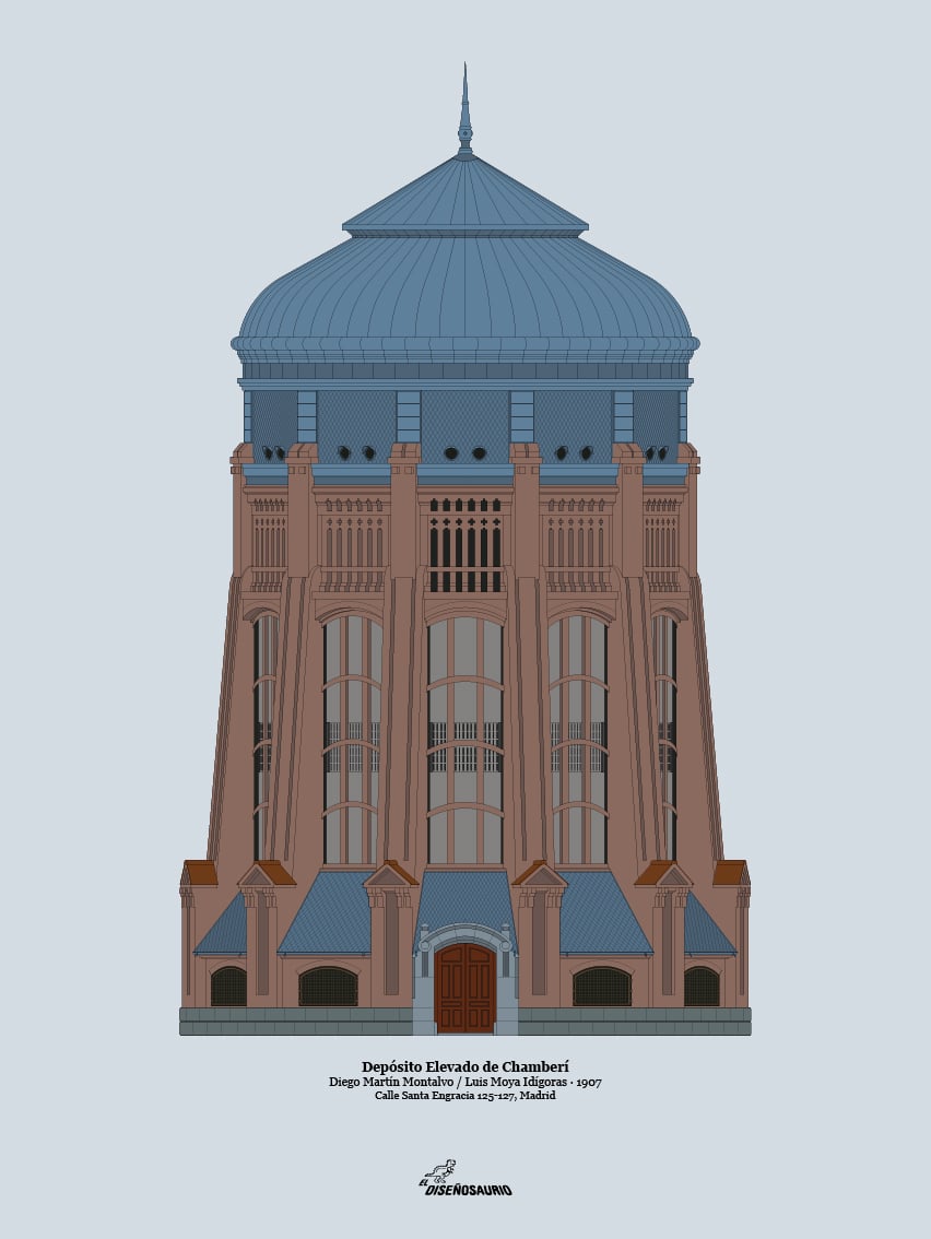 Depósito Elevado de Chamberí (fondo neutro)
