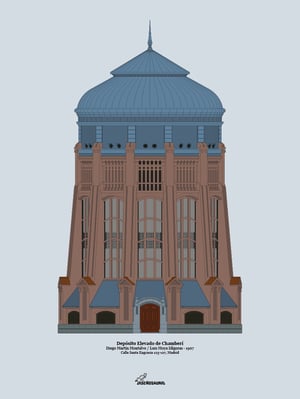 Depósito Elevado de Chamberí (fondo neutro)