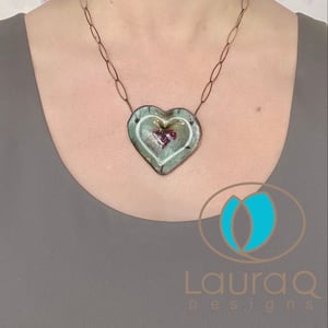 Textured x 2 Heart necklace