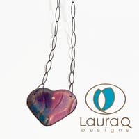 Image 1 of Textured x 2 Heart necklace
