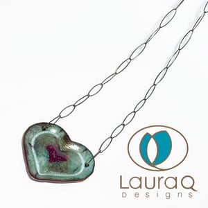 Textured x 2 Heart necklace