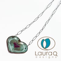 Image 2 of Textured x 2 Heart necklace