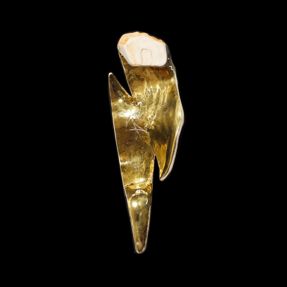 Gold Edition 'Ziggy Flash' David Bowie Face Sculpture