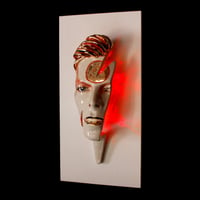Image 1 of LED Gold Edition 'Ziggy Flash' David Bowie Face Sculpture