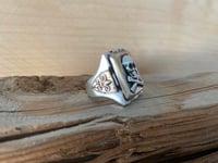 Image 2 of SKULL AND BONES MEXICAN BIKER RING