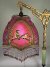 Luxury Lampshade - "Finches" Victorian Lampshade for Bridge Lamp