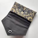 Small Credit Card Wallet with Yellow Ornament Print