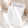Boho Floral Baby Word Scramble Game Cards 