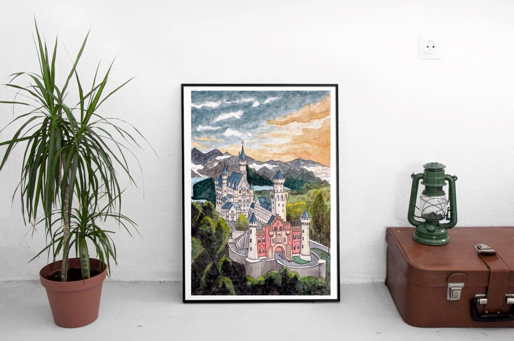 Image of Castillo de Neuschwanstein, Alemania. Castillo del Rey Loco. 