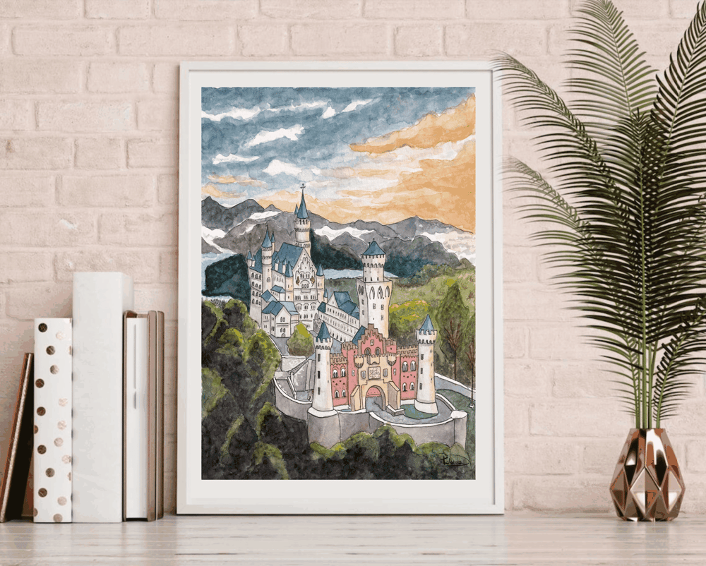 Image of Castillo de Neuschwanstein, Alemania. Castillo del Rey Loco. 