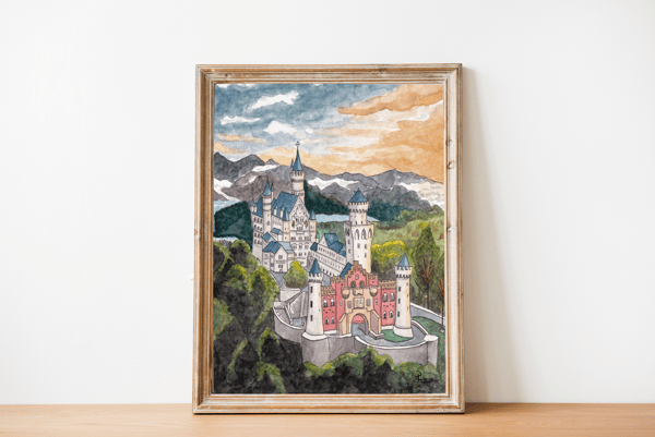 Image of Castillo de Neuschwanstein, Alemania. Castillo del Rey Loco. 