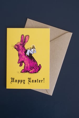 Jesus on Mighty Rabbit Steed - Easter Greeting Card
