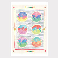 Art print "The world maps"