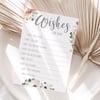 Baby Shower Games - Wishes For Baby Game Cards Boho Floral