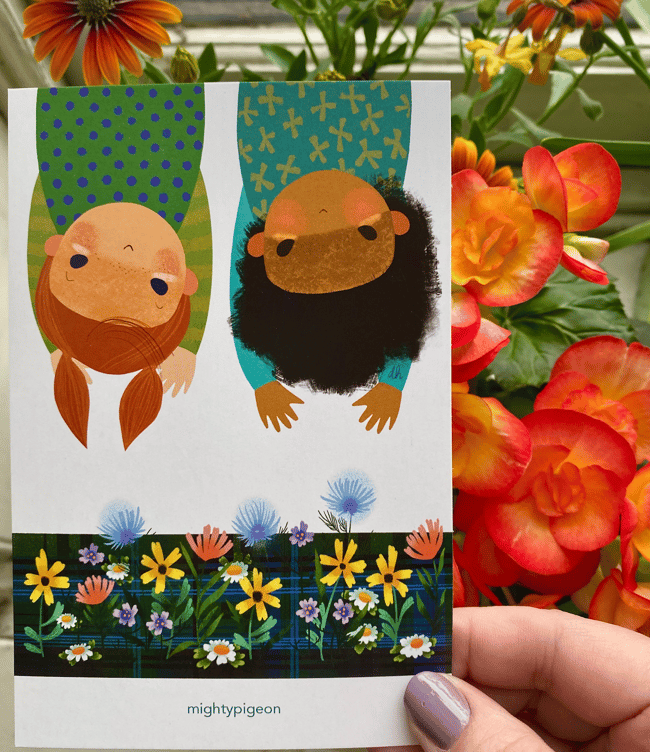 "Hanging Out" 4x6 Postcard