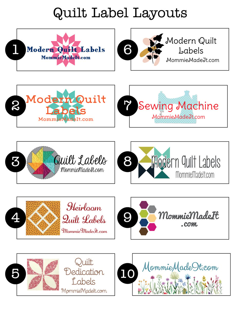 Personalized Fabric Quilting Label - 3 Line Layout