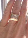 EDWARDIAN FRENCH TANK 18CT PLATINUM DIAMOND 1.00CT PAVE SET RING