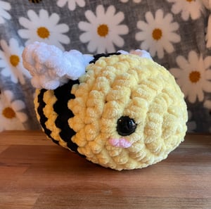 Image of Large Fluffy Crochet Bee Plush