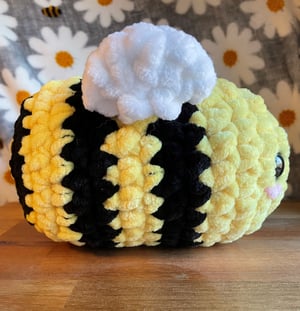 Image of Large Fluffy Crochet Bee Plush