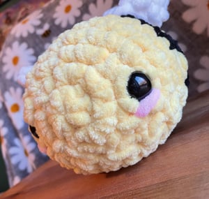 Image of Large Fluffy Crochet Bee Plush