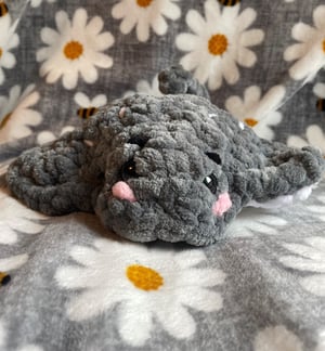 Image of Large Fluffy Crochet Manta Ray