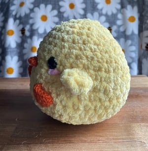 Image of Large Fluffy Yellow Chick Plush