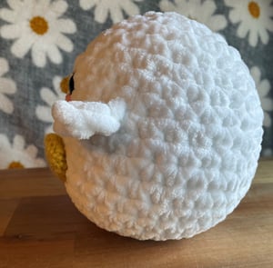 Image of Large Fluffy Crochet Duckling Plush